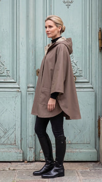 Poncho imperméable élégant en coton