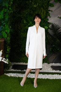 Robe de mariée mi longue élégante