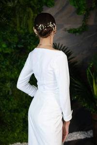 Ensemble top et jupe pour mariée vue de dos