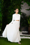 Jupe et haut pour mariage civil, look de mariage moderne