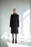 Manteau en laine 100% fait main, coupe longue et droite