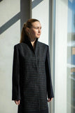 Manteau premium, coupe longue et droite, style classique et élégant