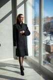 Manteau droit en laine