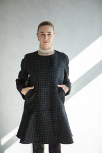 Manteau mi-long en laine pour femme, idéal pour le printemps