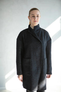 Manteau oversize laine femme