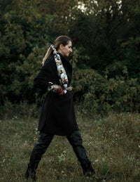 Manteau oversize en laine 100% fait main, coupe demi-longueur