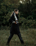Manteau oversize en laine 100% fait main, coupe demi-longueur
