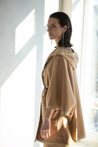 Poncho cape chaude en laine unie, élégante et confortable pour l’hiver