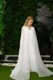 Robe de mariée minimaliste vue de trois quarts
