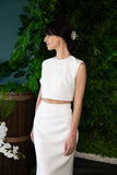 Ensemble de mariée minimaliste jupe et top