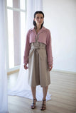 Trench imperméable bicolore pour femme vue de face