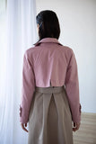 Trench avec ceinture imperméable vue de dos