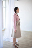 Trench long ceinturé chic classique
